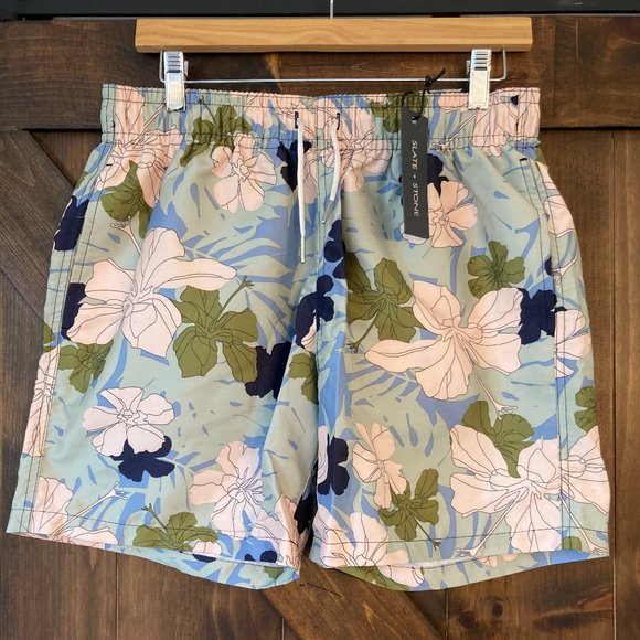 Mens SLATE & STONE Cabo Swim Shorts (NWT) - Picture 1 of 2